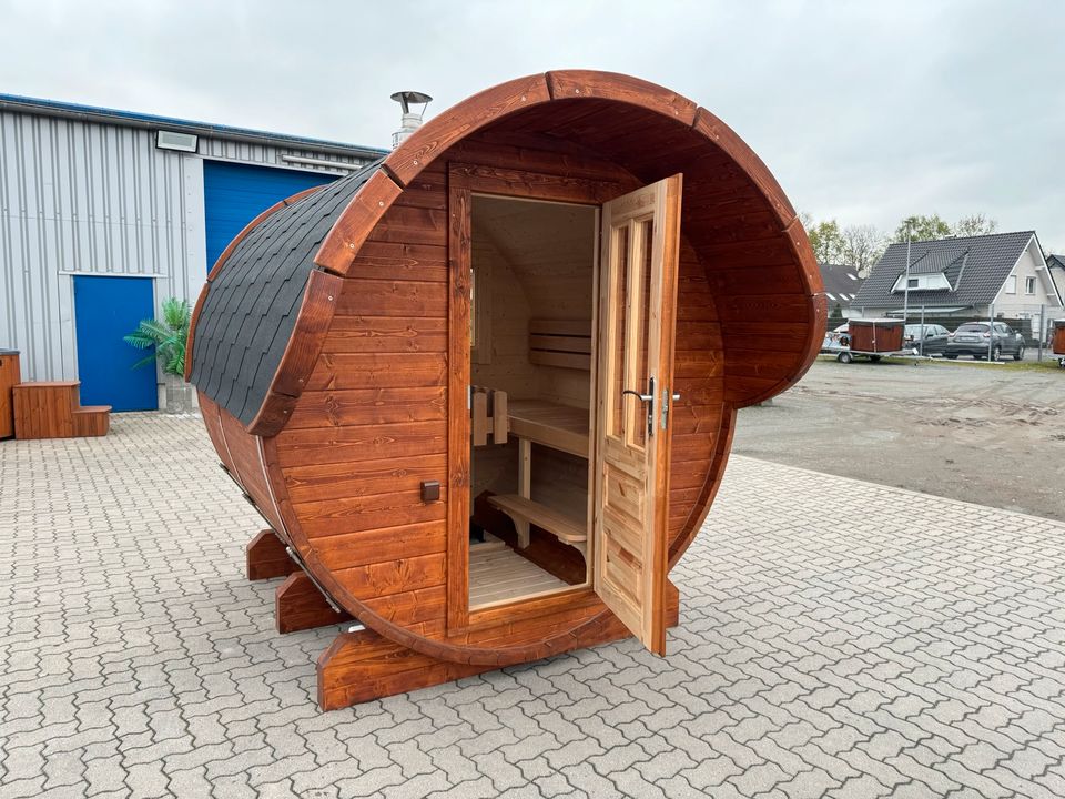 Fasssauna 2.5x2.37m SOFORT ✅ Gartensauna Außensauna Mobile Sauna in Stuhr