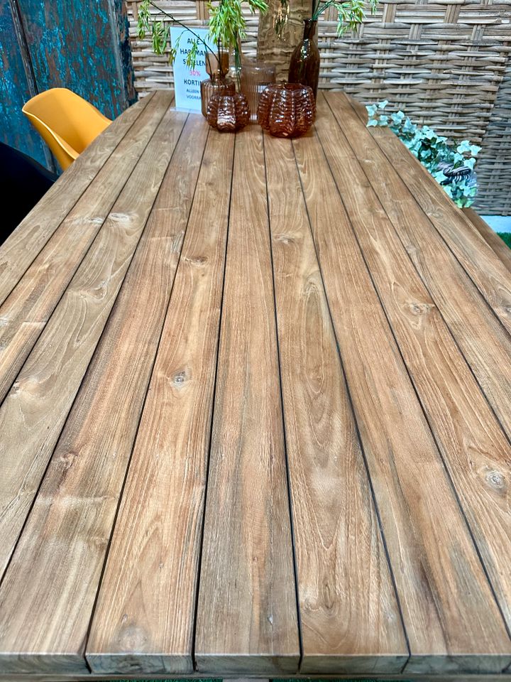 250 cm Gartentisch Teakholz NEU Teak Holz Massiv Gartenmöbel Garten Möbel Echtholz Tisch Outdoor Table Tuin Braun Oval Recheckig in Wermelskirchen