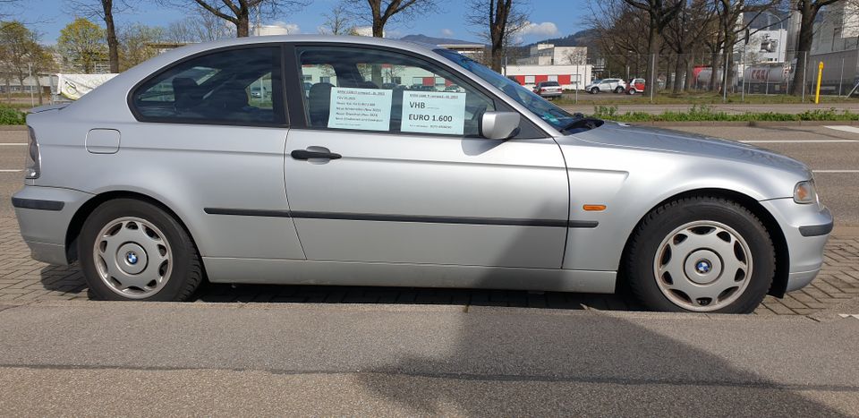 BMW 1600 TI Compact E46,2002 KLIMA,SSD,CR,TÜV 05/2025,TOP Zustand in Freiburg im Breisgau