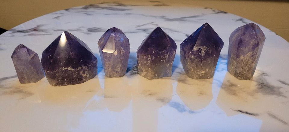 Amethyst Spitzen, Flieder, verschiedene Größen in Kirn