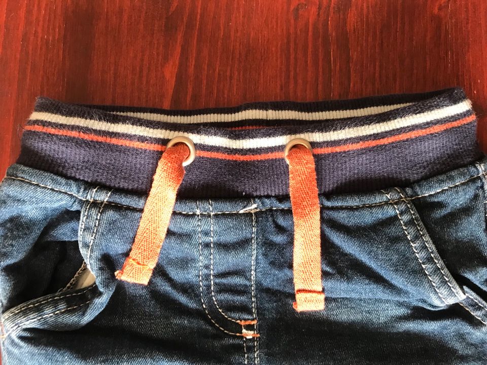 Alana Hose Jeans 74 blau orange mit Taschen in Leipzig