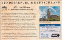 2 Eure Sondermüzen:: 175. Jubiläum * * Paulskirchenverfassung + + Nordrhein-Westfalen - Iserlohn Vorschau