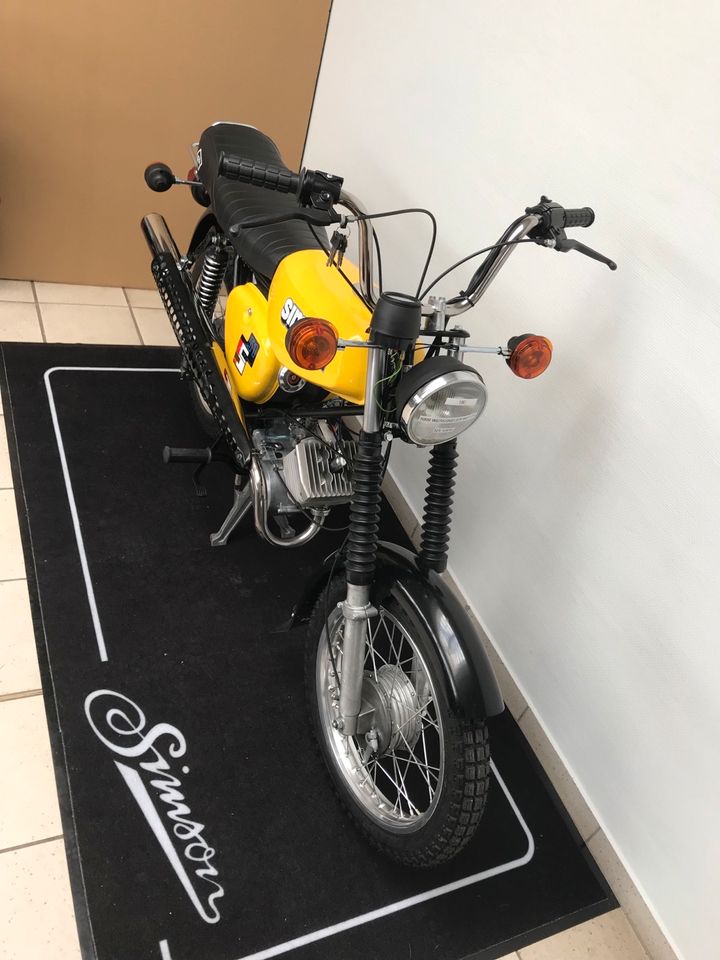 Simson S51 Enduro Gelb NEUER MOTOR 50ccm 60km/h Papiere Vape NEU in Calbe (Saale)