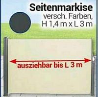 Seitenmarkise ausziehbar H 1,40 m × L 3 m beige Rheinland-Pfalz - Liesenich Vorschau