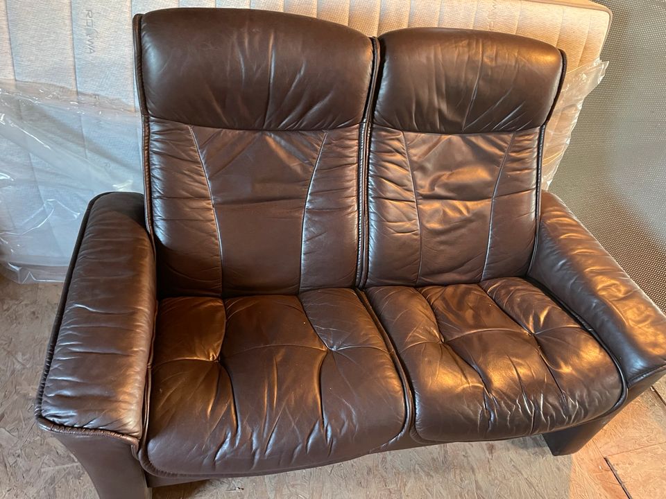 Stressless Sofa Couch verstellbar Liegefunktion braun Echtleder in Hannover
