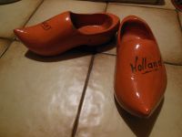 Dekoration Holland-Clogs, orange, Holz, 21 x 8,5 x 7cm Bayern - Hirschau Vorschau