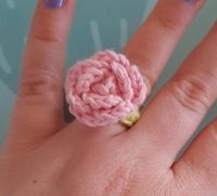 Handmade Ring Rose gehäkelt Nordrhein-Westfalen - Lünen Vorschau