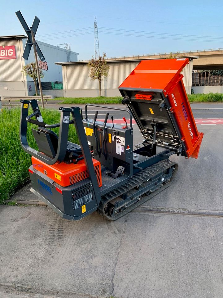 Kubota 3 Seiten-Kettendumper KC 120 zur Miete in Mainz