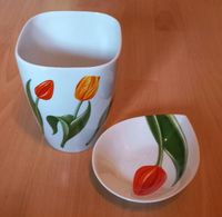 Vase und Schälchen mit Tulpenmotiv Eimsbüttel - Hamburg Lokstedt Vorschau