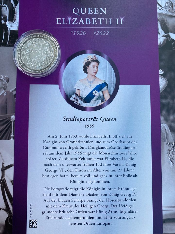 ‼️Weltweit nur 2.000 Stk.‼️ Gedenkmünzen Queen Elisabeth II. in Saarbrücken