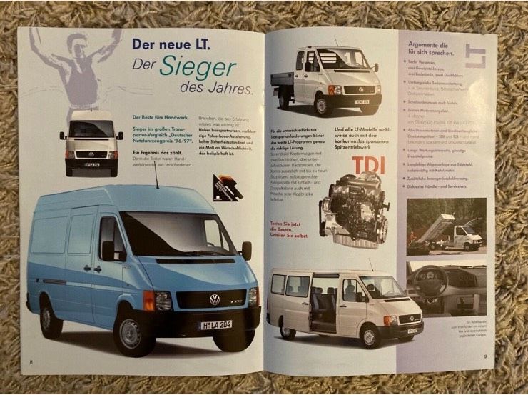 VW Volles Programm von 1997 Caddy Taro Transporter LT L80 in Groß Twülpstedt