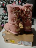 UGG Damen Boots Bailey Bow Stripe Blush Pink Hessen - Bad Hersfeld Vorschau