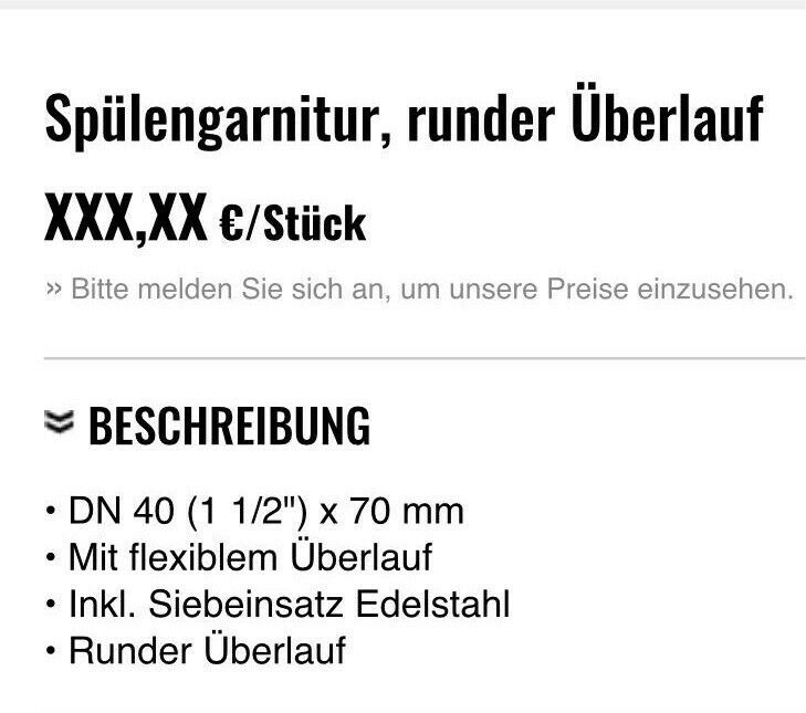 Beckenventil,Spülengarnitur,Ablaufgarnitur für Spülen,Waschbecken in Moosburg a.d. Isar