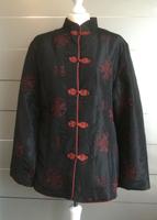 Schwarze Winterjacke im Asia Style mit Stickerei, Gr. 42 Bayern - Schöllkrippen Vorschau
