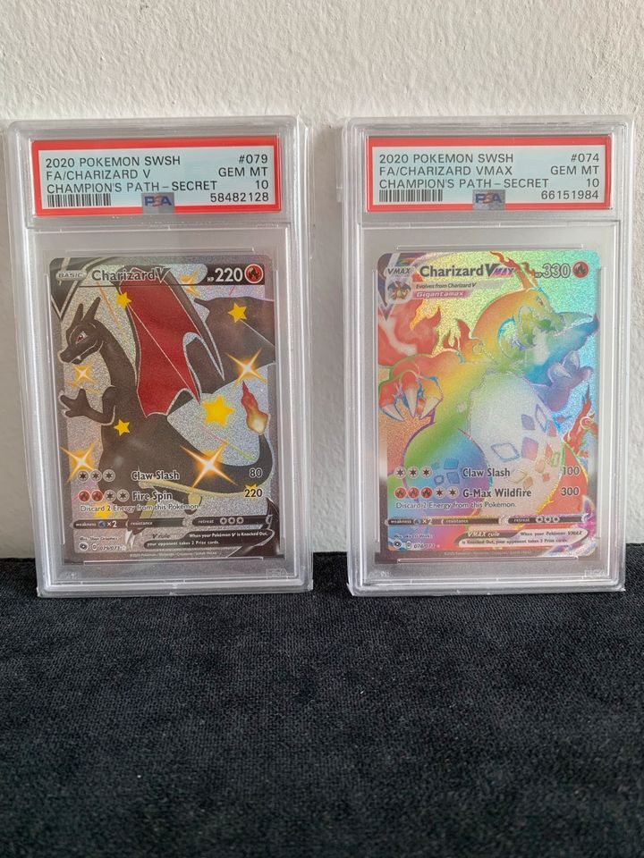 Charizard - V & VMAX - PSA 10 - CPA 74 & 79 in Bad Neustadt a.d. Saale