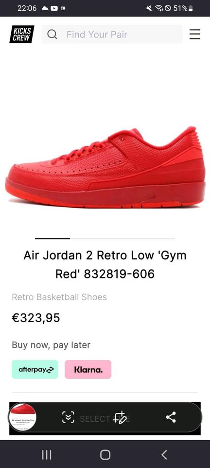 Nike air Jordan 2 Retro Low gr.42 rot Basketballschuhe in Heide