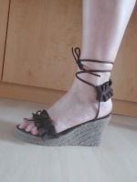 Keilabsatz Sandalen zum schnüren, braun, Gr. 38, *NEU* Bayern - Finsing Vorschau