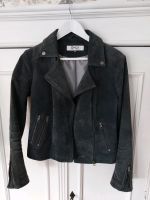 Only Biker Lederjacke Echtleder Wildleder Grau Anthrazit S 36 Sachsen-Anhalt - Quedlinburg Vorschau