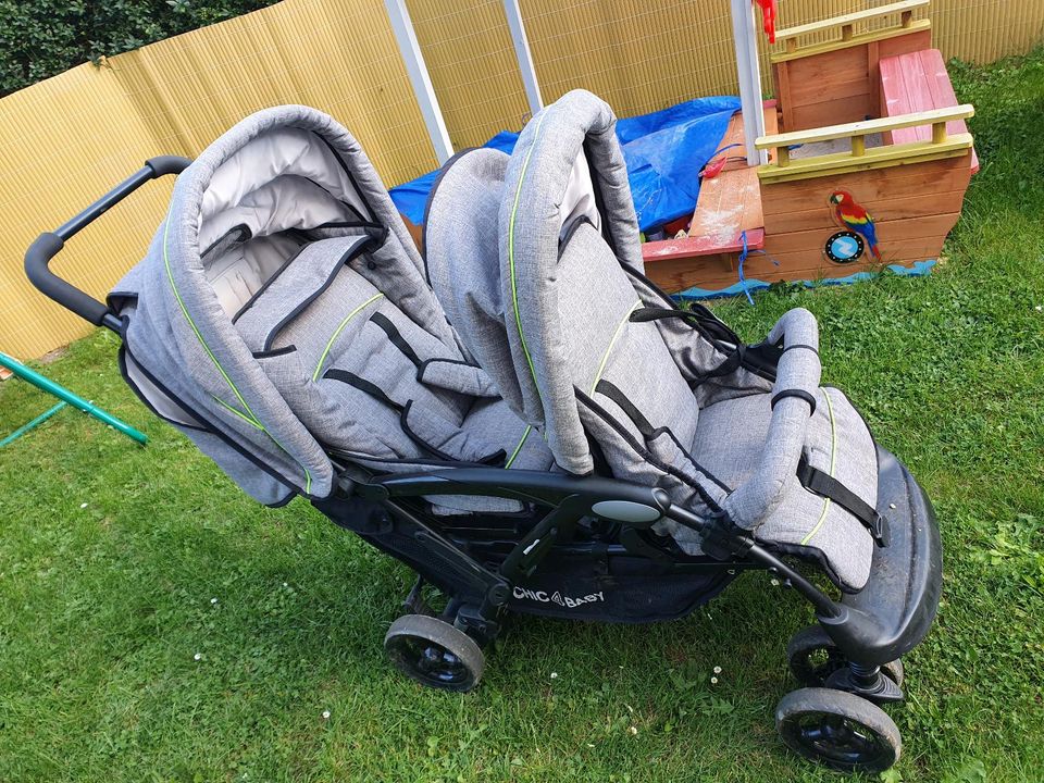 Chic4Baby Gewisterkinderwagen Doppelwagen Zwillingswagen Kinder in Regenstauf