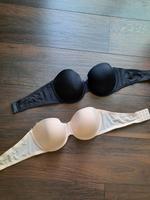 H&M BH trägerlos 85 c schwarz creme hautfarben  push up bustier Bayern - Neu Ulm Vorschau