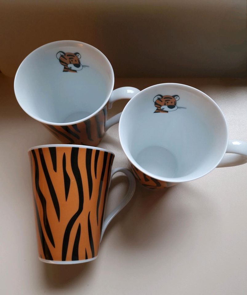 NICI Tassen Tiger Design WILD life Becher Porzellan selten Kinder in Sankt Augustin