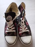 Schwarze EMP Sneaker rot-weißem Blumen-Schmetterlings-muster Dortmund - Mitte Vorschau