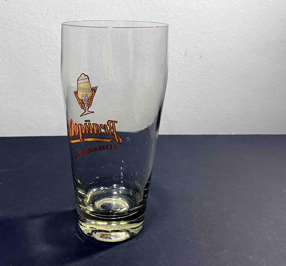altes BIERGLAS Braugold VEB Brauerei Erfurt Emaille Malerei in Erfurt