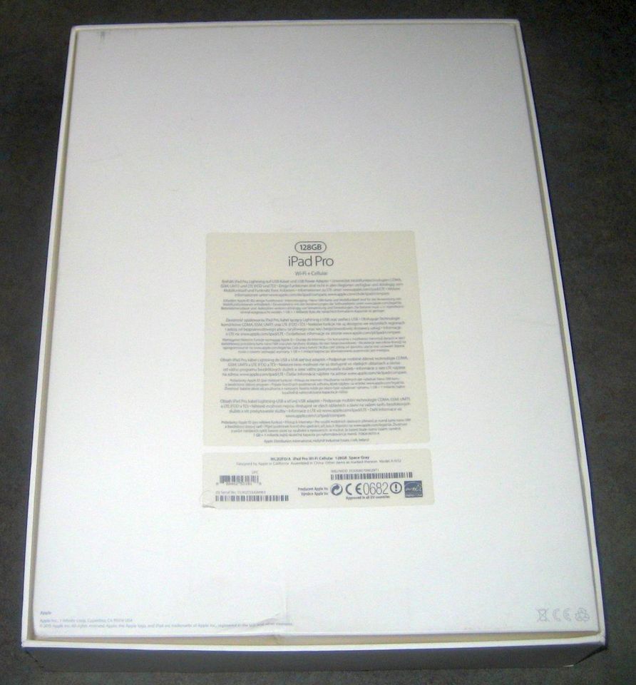 NUR Originalverpackung zu Apple IPad Pro 128GB Karton in Berlin