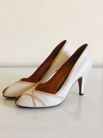 Orig. Vintage! High Heels mit Peeptoe aus Leder Gr. 38 Bochum - Bochum-Südwest Vorschau