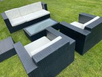 5-teiliges Garten Lounge Set Polyrattan schwarz Sitzgruppe Couch Bayern - Niederlauer Vorschau