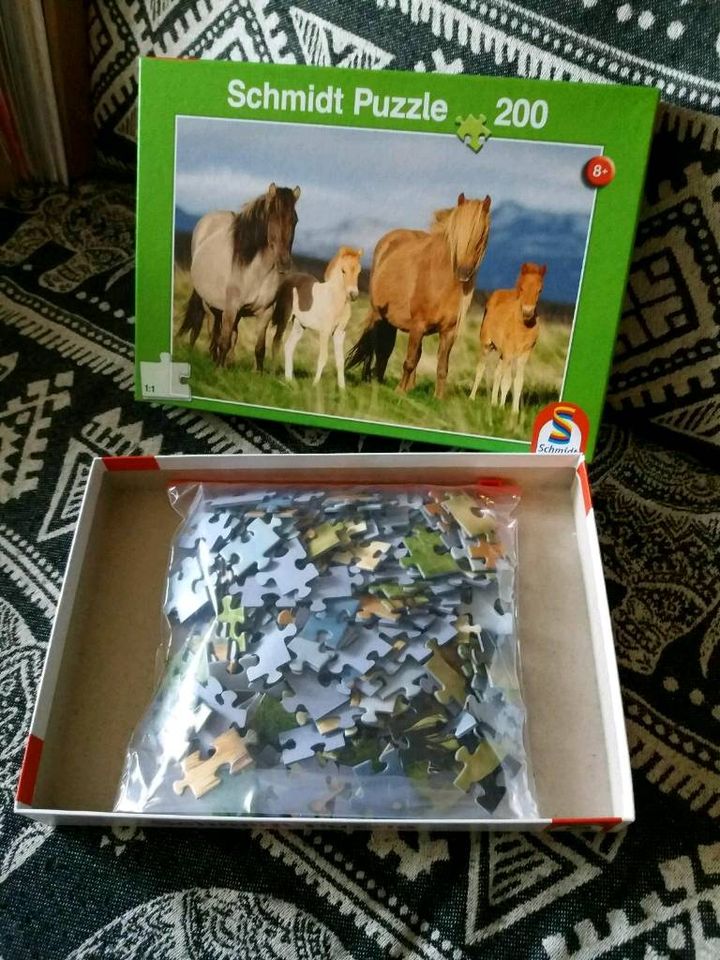 2 Schmidt Puzzle für Kinder, Tiere in Afrika + Pferdefamilie in Jena
