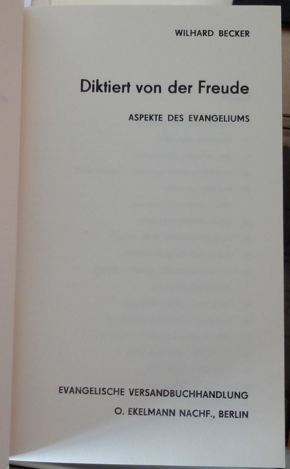 Wilhard Becker 8 christliche Bücher DDR-Ausgaben in Berlin