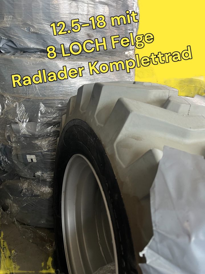 12.5-18 Reifen Solideal mit 8 Loch Felge Radlader z.B Kramer in Hattingen