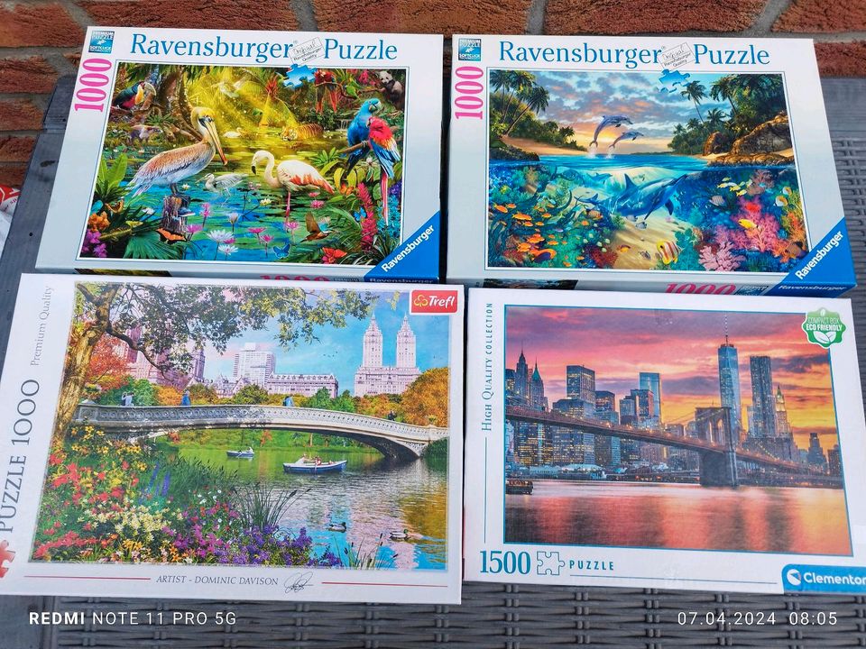 4 Puzzles a 1000 Teile in Grevenbroich