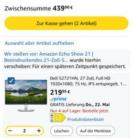 2 x DELL S2721HN, 27“ Full HD. Monitor für das HomeOffice Hessen - Niederdorfelden Vorschau