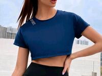 NEU Sport Crop top gym S M 36 38 navy Hessen - Marburg Vorschau