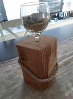 Kerzenhalter Holz mit Tau + Glaseinsatz Schleswig-Holstein - Sörup Vorschau