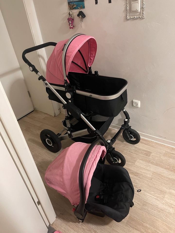 Babyfivestar Kinderwagen 3in1 rosa pink in Hückelhoven