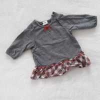 H&M Baby-Kleid Gr. 56, grau mit Karo-Muster & rote Strumpfhose Hessen - Hattersheim am Main Vorschau