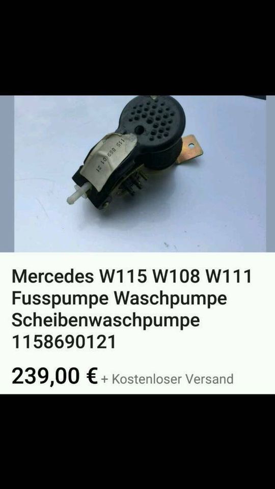 Wischwasser Fußpumpe DB/8 NEU ÜBERHOLT. W114,W115,W107,W108,W109 in Bremerhaven