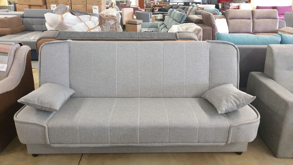 ❌ SOFORT ABHOLBEREIT / ⭐️ NEU - Schlafsofa mit Federkern Bettkasten Couch Garnitur Sofa 3 Sitzer Sessel in Pampow