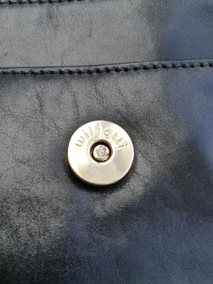 Schwarze Retro Handtasche zum Umhängen Vintage Leder wiljotti in Ludwigsburg