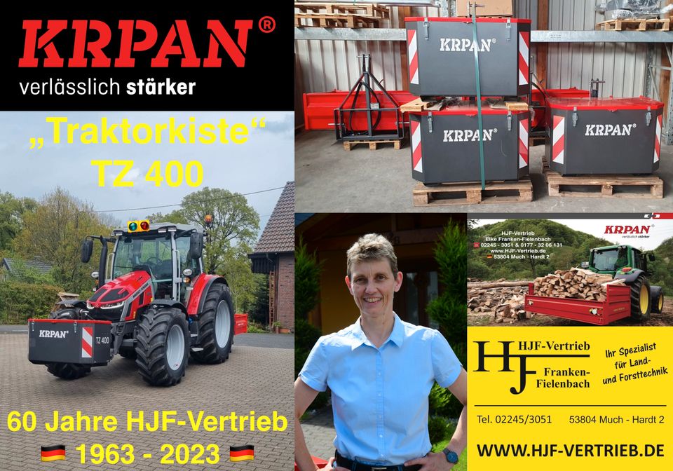 ⚠️ Krpan® TZ 400 Traktorkiste, Traktorbox, Schlepperkiste in Much