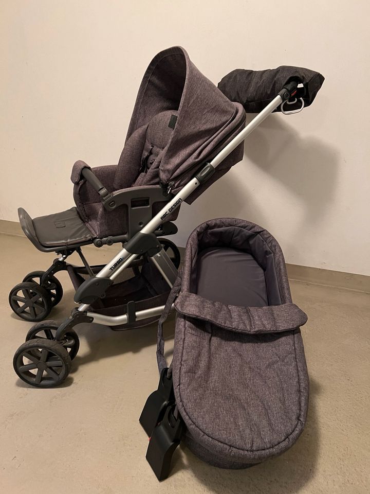 ABC Design Kinderwagen mit Maxi Cosi Adapter und Händewärmer in Rottweil