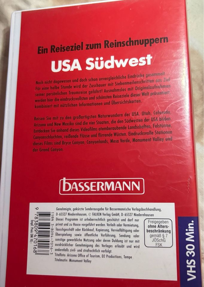 VHS Kassette USA Reisevideo für 1,-€ zu verkaufen in Berlin
