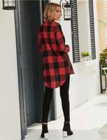 Kragenhemd/ Longbluse/ Kleid rot schwarz XL/44 Brandenburg - Eberswalde Vorschau
