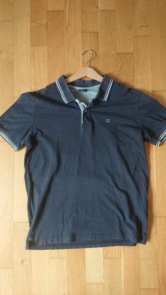 Poloshirt Champion, Größe S - dunkelblau in Haar