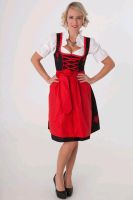 Dirndl schwarz rot mit Schürze Baden-Württemberg - Korntal-Münchingen Vorschau