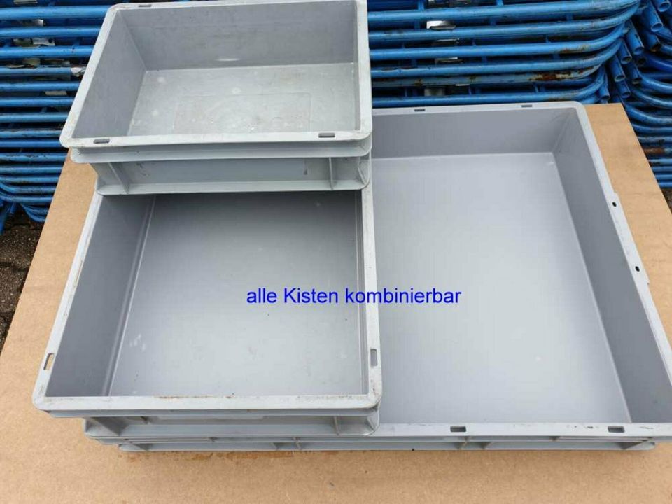 * ROLLWAGEN + 12 Stapelkisten KLT 800x600mm Kisten Rollbehälter in Moers