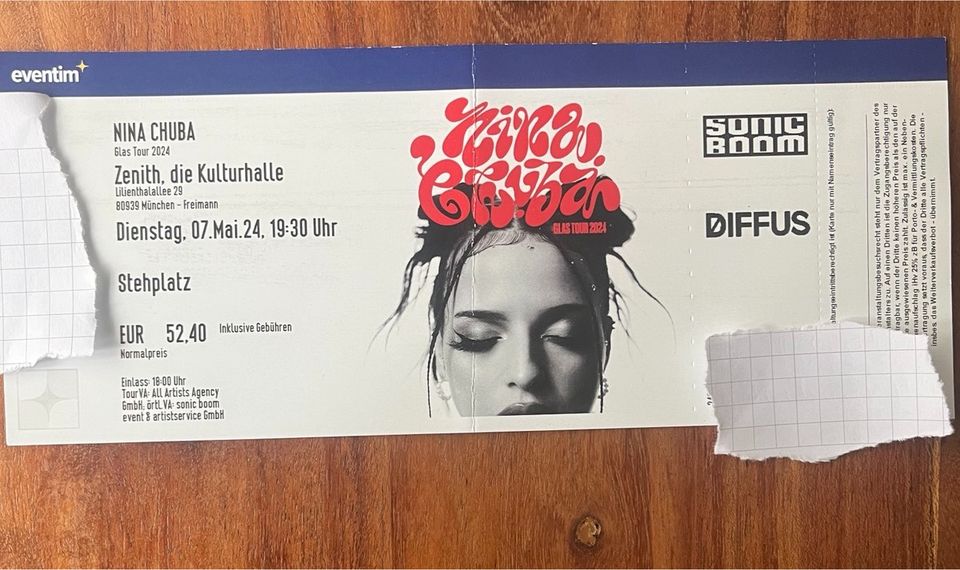 Nina Chuba Ticket 07.05 in München